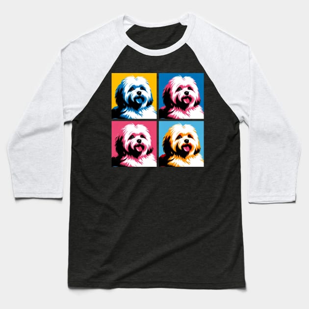Coton de Tulear Pop Art - Dog Lovers Baseball T-Shirt by PawPopArt